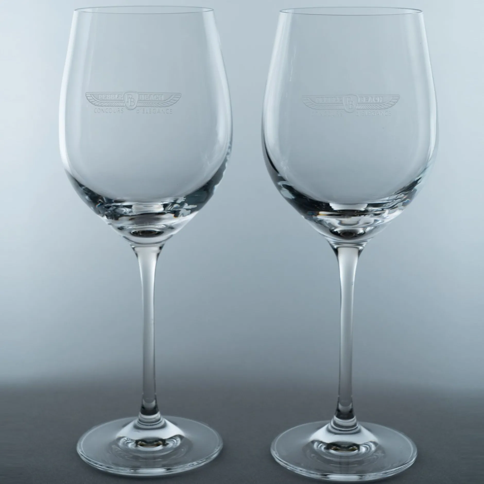 Pebble Beach Concours D'Elegance Set Of 2 White Wine Glasses