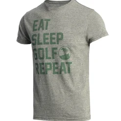 Men Pebble Beach Eat Sleep Golf Repeat Tee By Original Retro Brand