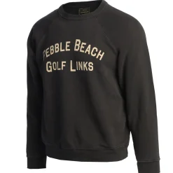 Men Pebble Beach Golf Links Black Label Crew Sweatshirt By Original Retro Brand