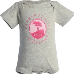 Kids Pebble Beach Heather And Pink Onsie By Garb