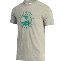 Men Pebble Beach Heather Comfort Logo Tee By American Needle