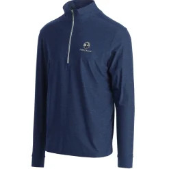 Men Pebble Beach Linear Crusher 1/4 Zip Pullover By Straight Down