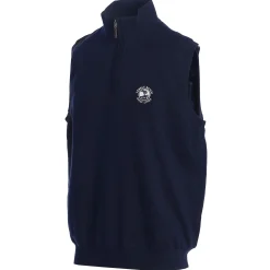 Men Pebble Beach Men's Baruffa Merino 1/4 Zip Windvest By Fairway & Greene