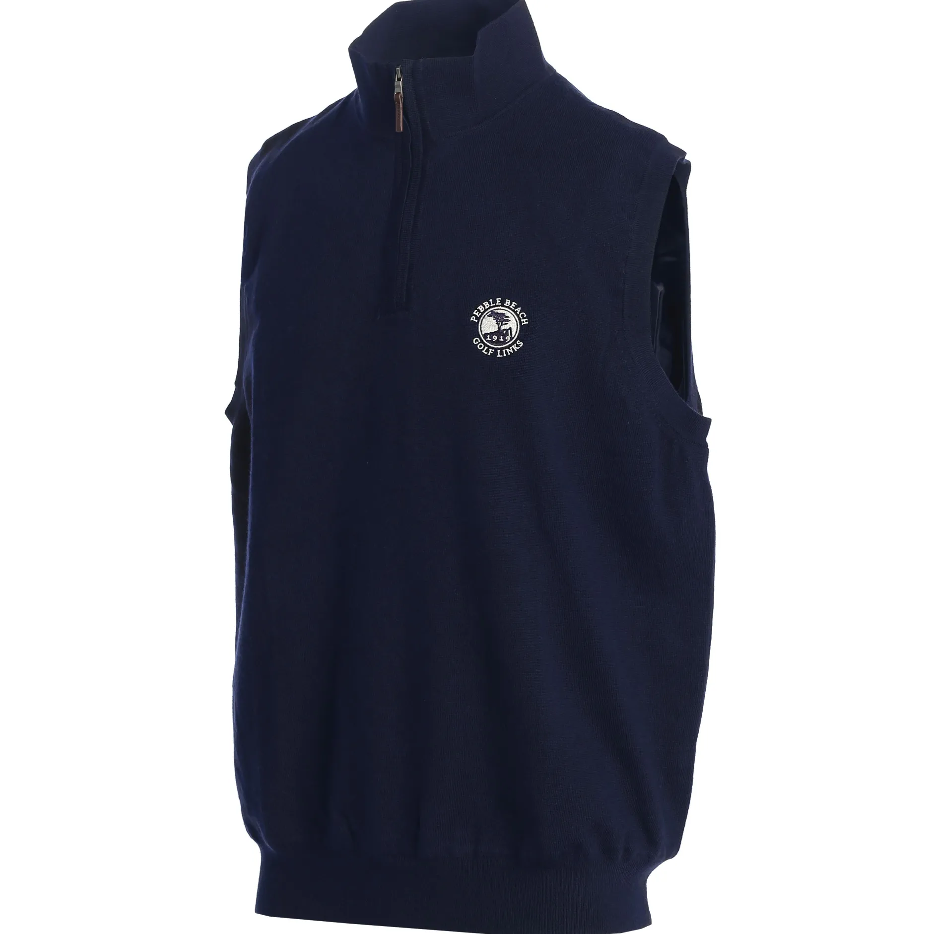 Men Pebble Beach Men's Baruffa Merino 1/4 Zip Windvest By Fairway & Greene