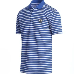 Men Pebble Beach Men's Dri-Fit Wide Stripe Polo By Nike