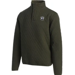 Men Pebble Beach Quilted Snap Collar Pullover By Divots