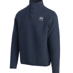 Men Pebble Beach Quilted Snap Collar Pullover By Divots