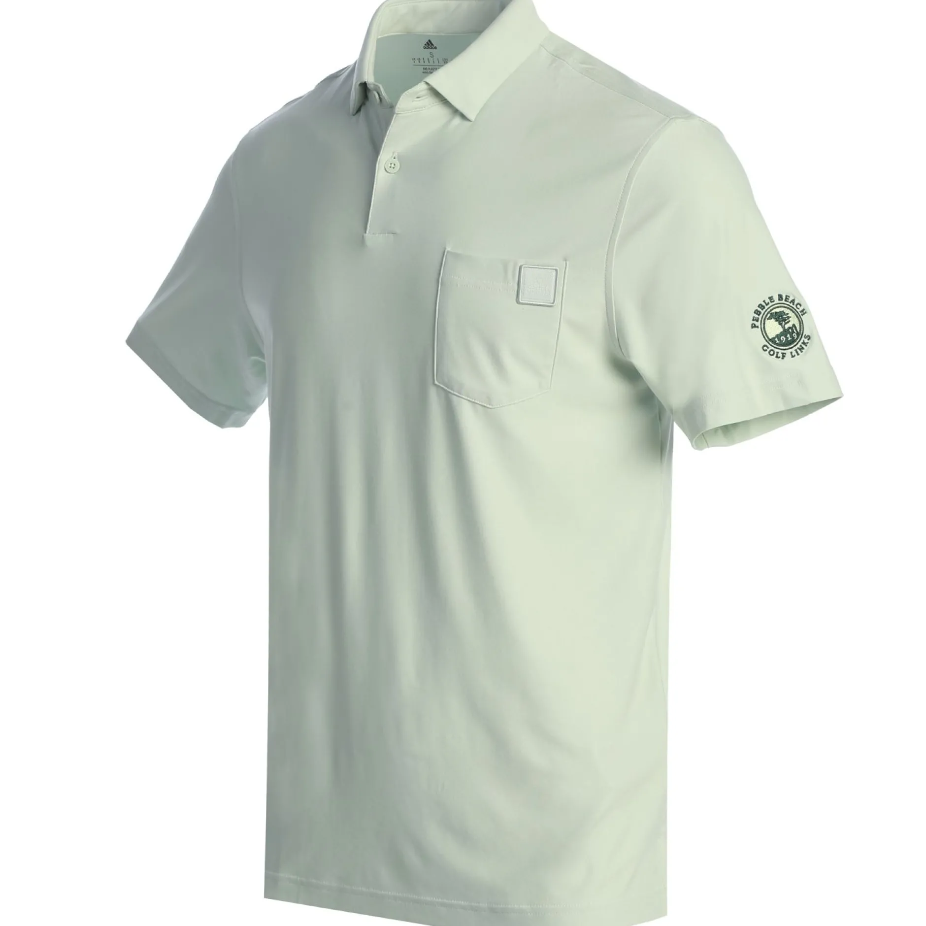 Men Pebble Beach Spring Bloom Go-To Pocket Polo By Adidas