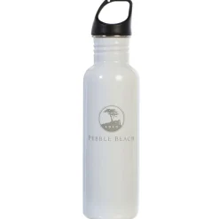 Pebble Beach Stainless Steel Etched Water Bottle