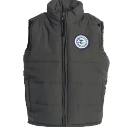 Kids Pebble Beach Toddler Charcoal Puffer Vest By Garb