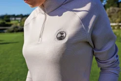 Pebble Beach Women's 1/4 Zip Knit Pullover By Adidas