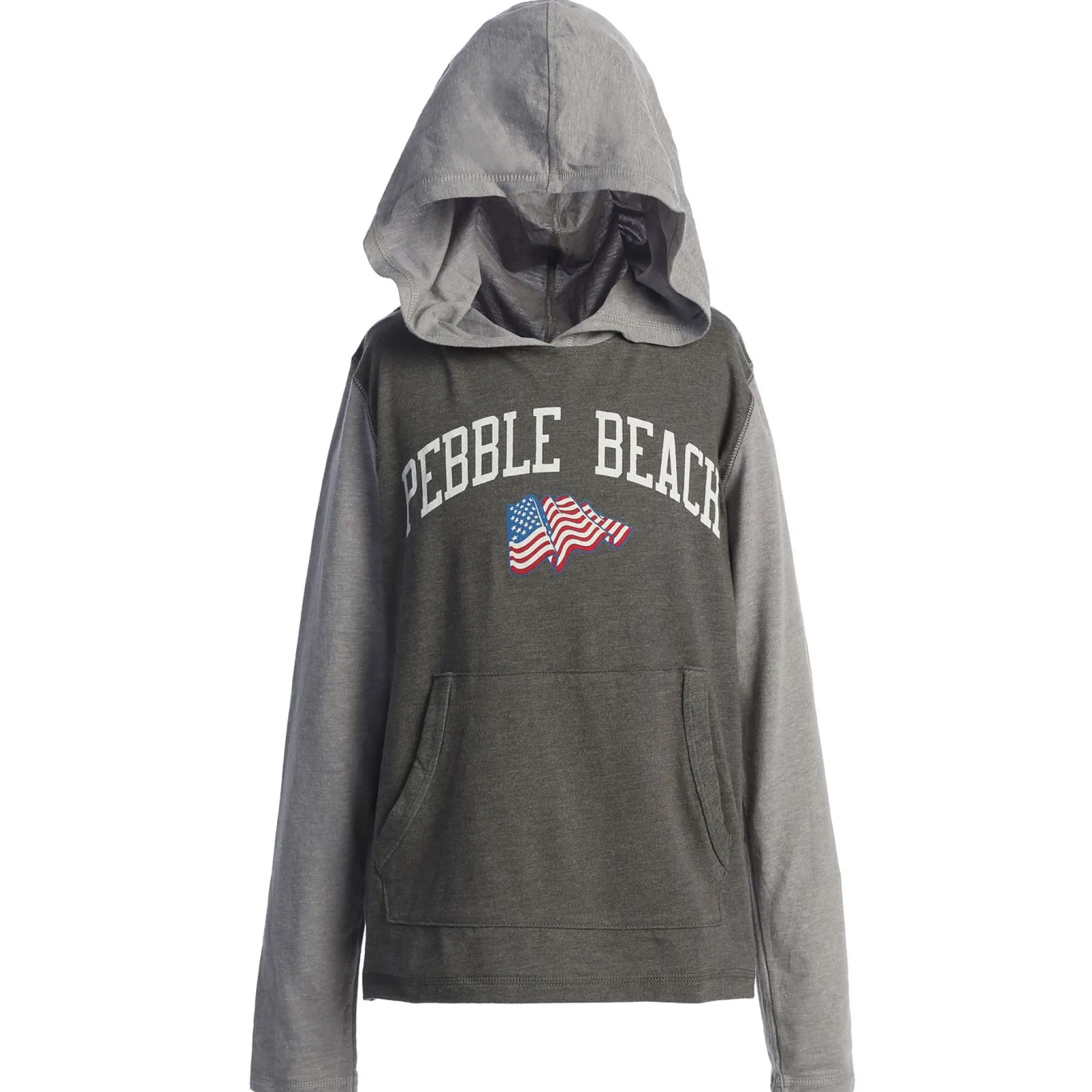Kids Pebble Beach Youth Contrast Sleeve Hoodie By Garb