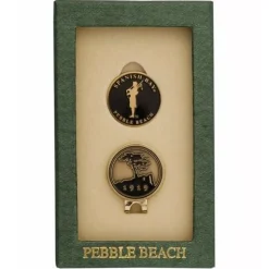 Pebble Beach Spanish Bay Bagpiper Hat Clip & Ball Marker Set