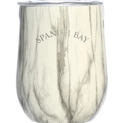 Pebble Beach Spanish Bay Marble Stemless Cup With Lid By Corkcicle