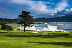 Pebble Beach Sunday Afternoon By Bart Keagy - Metal Print
