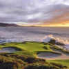 Pebble Beach Sunswept By Joann Dost -Metal Print